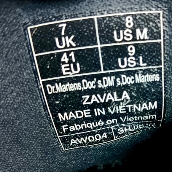 Dr. Martens Zavala Combat Boots Patent Leather Lace Up Size 9L/8M UK7/EU41 - Picture 6 of 11